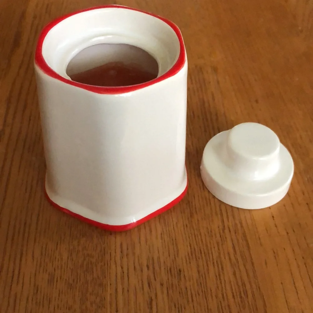 Ceramic winter Cardinal candle